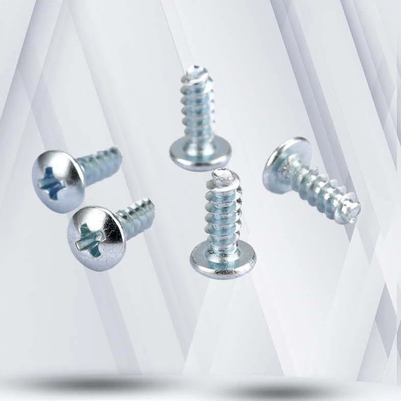 #4-24 x 5/16" Phillips Truss Head Self Tapping Screws Steel Blue Zinc Plated