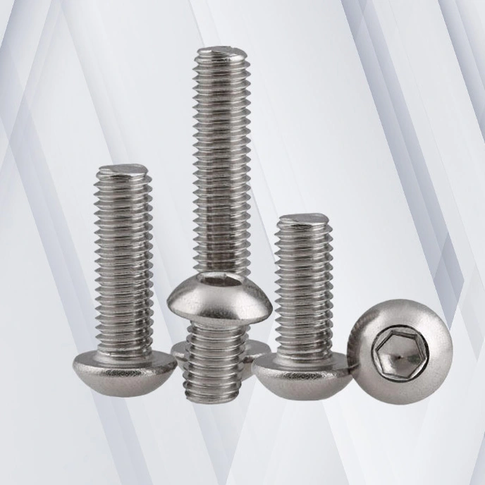 M3 x 4 mm  Button Head Socket Cap Machine Screw SUS304 Stainless Steel Inox ISO 7380