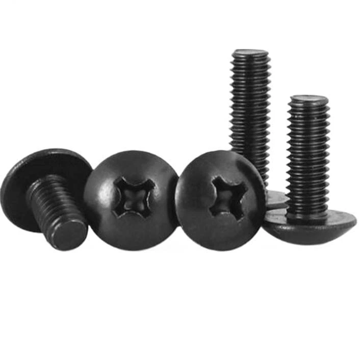 8-32 x 3/16" Truss Head Phillips Machine Screw Steel Black