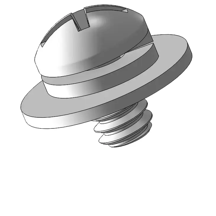 10-32 x 5/16" Pan Head Phillips Slot SEMS Screws with Spring and Flat Washer SUS304 Stainless Steel Inox