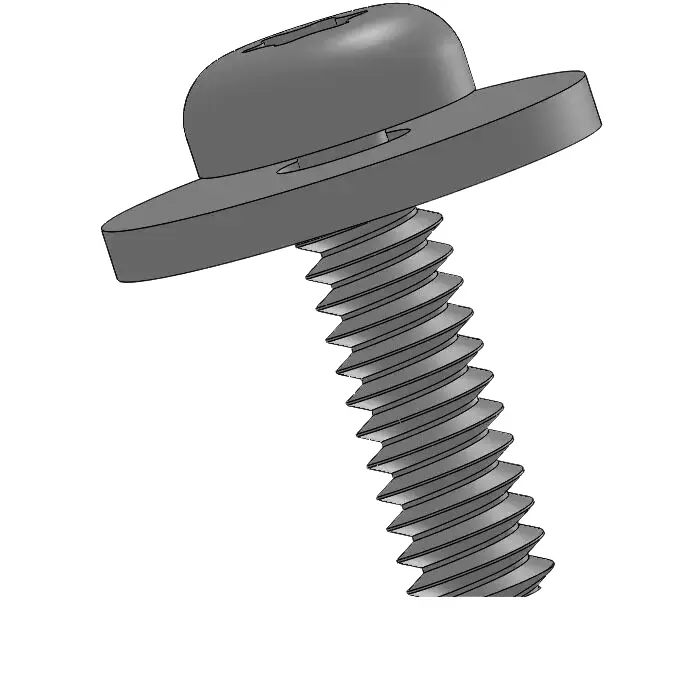 4-40 x 3/8" Pan Head Torx SEMS Screws with Flat Washer SUS304 Stainless Steel Inox