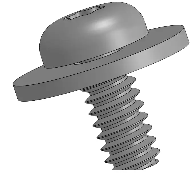 6-32 x 5/16" Pan Head Torx SEMS Screws with Flat Washer SUS304 Stainless Steel Inox