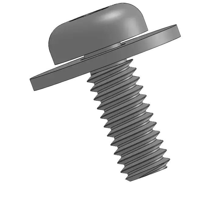 8-32 x 7/16" Pan Head Torx SEMS Screws with Flat Washer SUS304 Stainless Steel Inox
