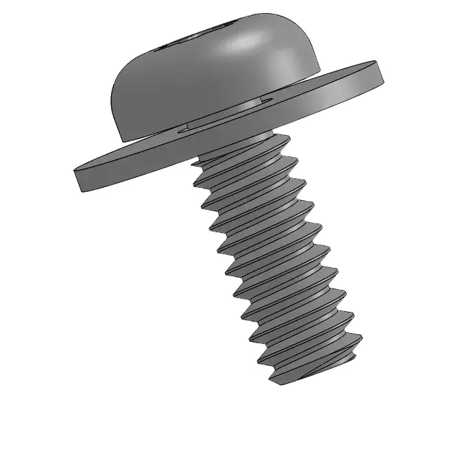 10-32 x 1/2" Pan Head Torx SEMS Screws with Flat Washer SUS304 Stainless Steel Inox