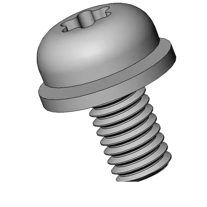 M3.5 x 7mm Pan Head Torx SEMS Screws with Flat Washer SUS304 Stainless Steel Inox