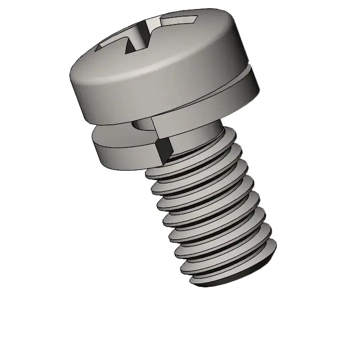 M4 x 8mm Pan Head Phillips SEMS Screws with Spring Washer SUS304 Stainless Steel Inox