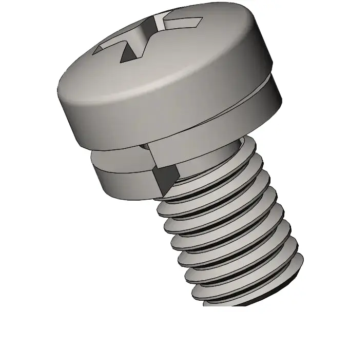 M5 x 9mm Pan Head Phillips SEMS Screws with Spring Washer SUS304 Stainless Steel Inox