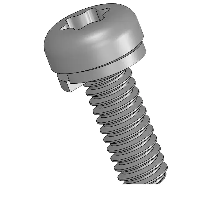2-56 x 1/4" Pan Head Torx SEMS Screws with Spring Washer SUS304 Stainless Steel Inox