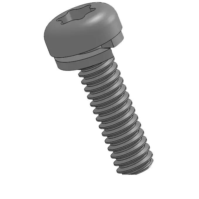 2-56 x 5/16" Pan Head Torx SEMS Screws with Spring Washer SUS304 Stainless Steel Inox