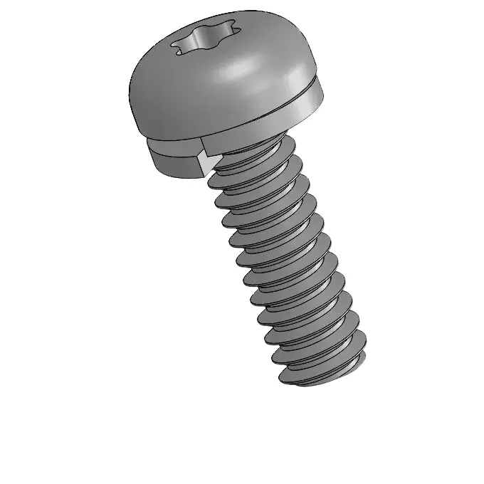 6-32 x 7/16" Pan Head Torx SEMS Screws with Spring Washer SUS304 Stainless Steel Inox