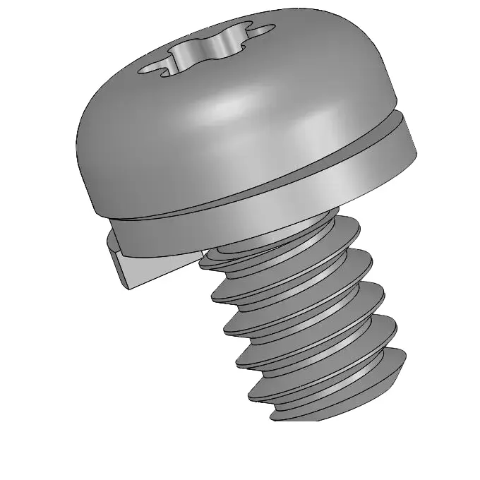 10-32 x 5/16" Pan Head Torx SEMS Screws with Spring Washer SUS304 Stainless Steel Inox