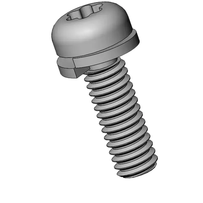 M2.5 x 8mm Pan Head Torx SEMS Screws with Spring Washer SUS304 Stainless Steel Inox