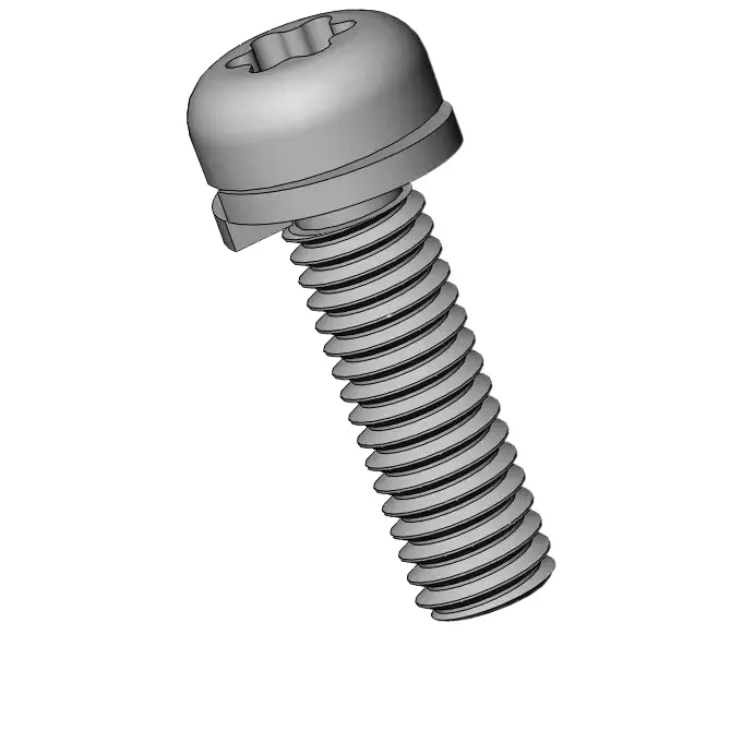 M3.5 x 12mm Pan Head Torx SEMS Screws with Spring Washer SUS304 Stainless Steel Inox