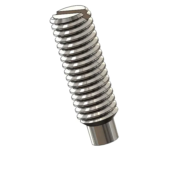 M3 x 10mm Dog Point Set Screws Slotted SUS304 Stainless Steel Inox DIN417