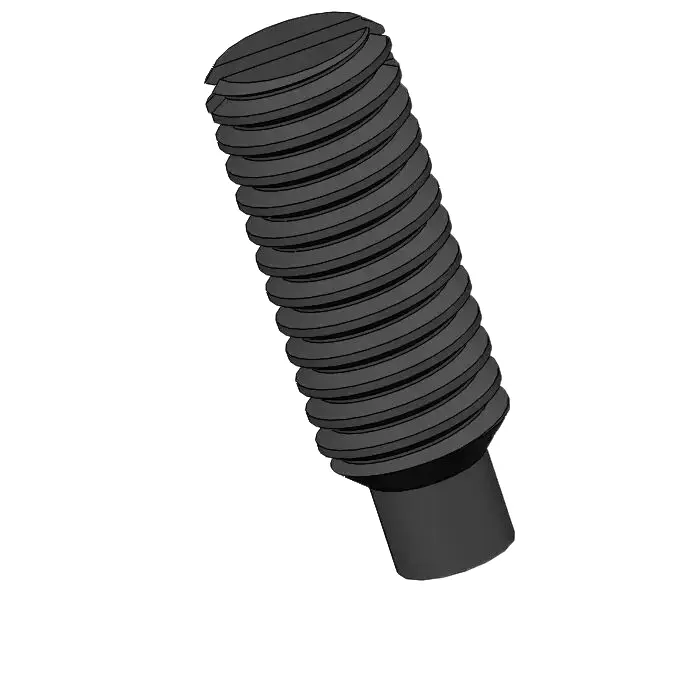 M3.5 x 10mm Dog Point Set Screws Slotted 12.9 Carbon Steel Black DIN417