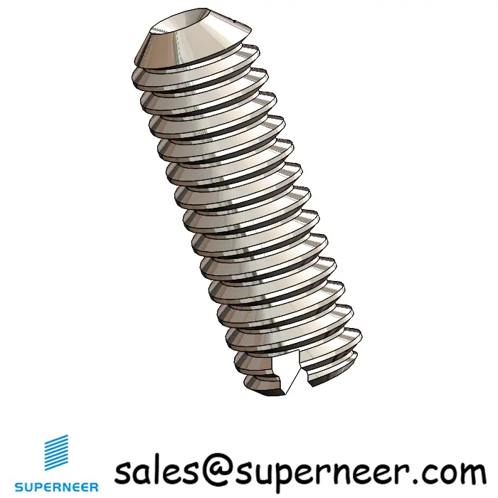 M2 x 6mm Slotted Cup Point Set Screws SUS304 Stainless Steel Inox DIN438