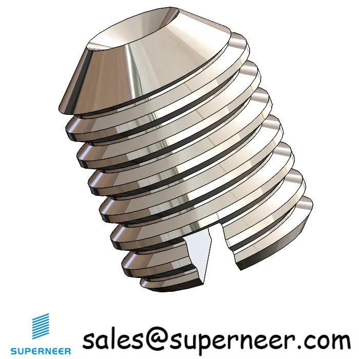 M4 x 5mm Slotted Cup Point Set Screws SUS304 Stainless Steel Inox DIN438