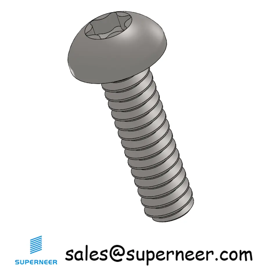 6-32  x 1/2"  Button Head Torx Machine Screw SUS304 Stainless Steel Inox 