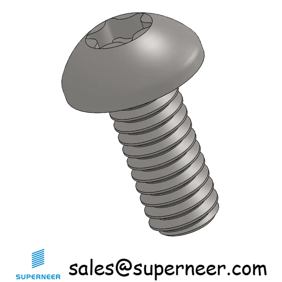 8-32  x 3/8"  Button Head Torx Machine Screw SUS304 Stainless Steel Inox 