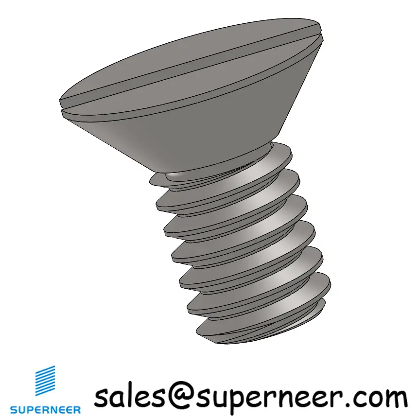 8-32 x 5/16" Flat Head 82° Slotted Machine Screw SUS304 Stainless Steel Inox