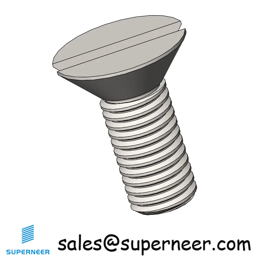 M4 x 10 mm  Flat Head 82° Slotted Machine Screw SUS304 Stainless Steel Inox
