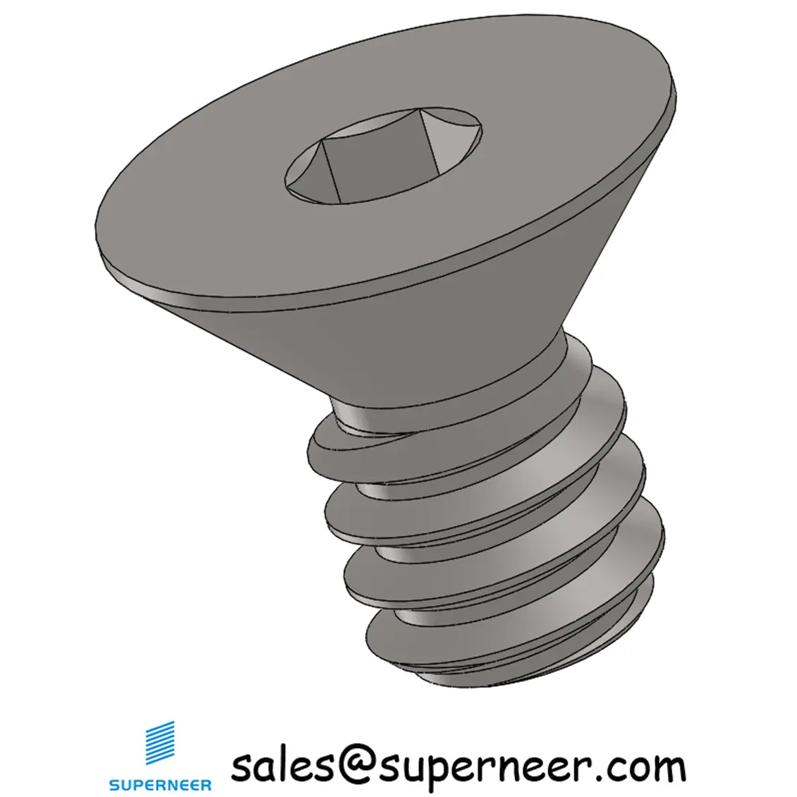 4-40 x 3/16" Flat Head 82° Socket Cap Machine Screw SUS304 Stainless Steel Inox ASME B18.3