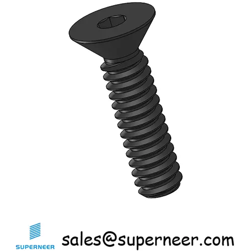4-40 x 7/16" Flat Head 82° Socket Cap Machine Screw Steel Black ASME B18.3