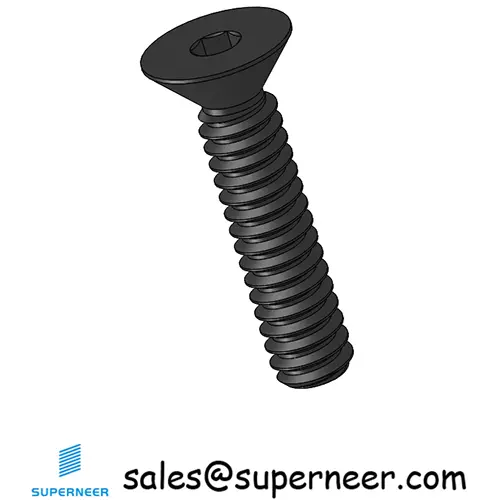 4-40 x 1/2" Flat Head 82° Socket Cap Machine Screw Steel Black ASME B18.3