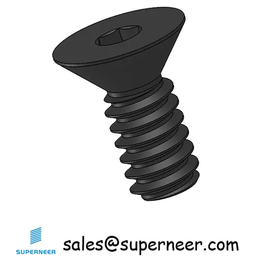 6-32 x 5/16 " Flat Head 82° Socket Cap Machine Screw Steel Black ASME B18.3