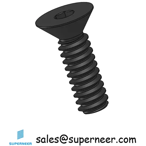 6-32 x 7/16" Flat Head 82° Socket Cap Machine Screw Steel Black ASME B18.3