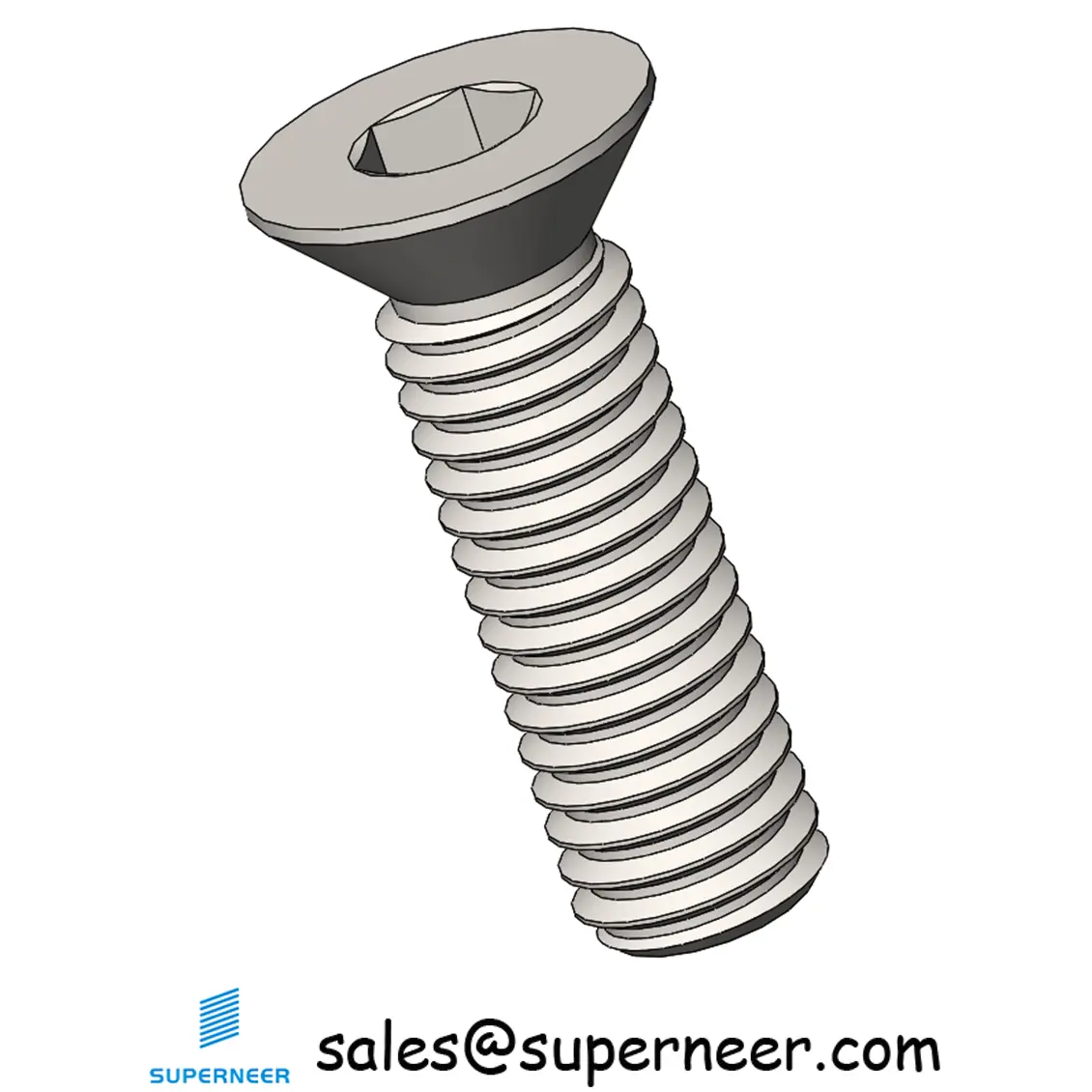 M3 x 10 mm Flat Head 82° Socket Cap Machine Screw SUS304 Stainless Steel Inox