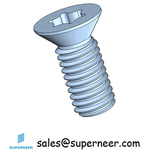 M3 x 7 mm Flat Head 82° Torx Machine Screw Steel Blue Zinc Plated