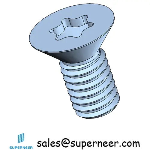 M4 x 8 mm Flat Head 82° Torx Machine Screw Steel Blue Zinc Plated