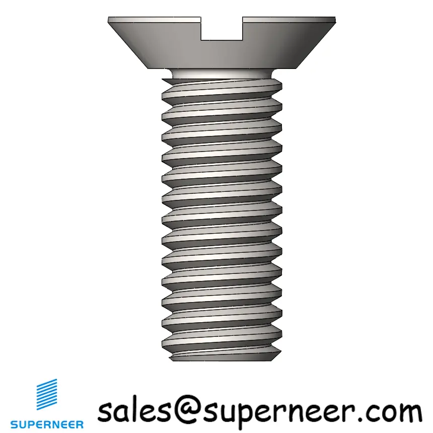 M3.5 x 10 mm  Flat Head Undercut Slotted Machine Screw SUS304 Stainless Steel Inox