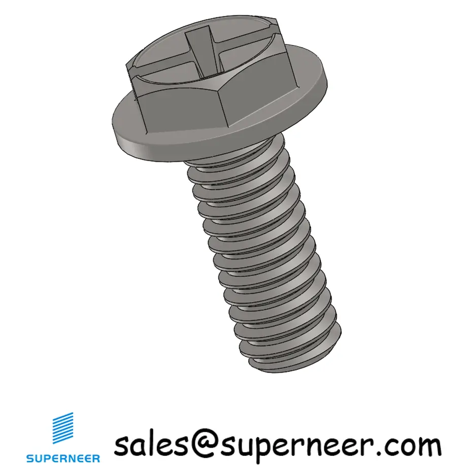 8-32 x 7/16“ Indented Hex Washer Head Phillips Slot Machine Screw SUS304 Stainless Steel Inox