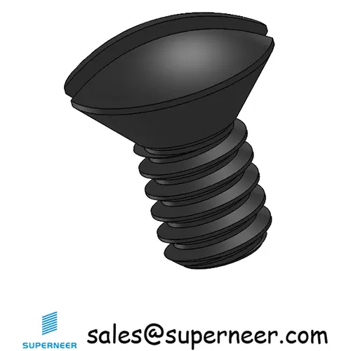 2-56 x 5/32" Oval Head Slotted Machine Screw Steel Black
