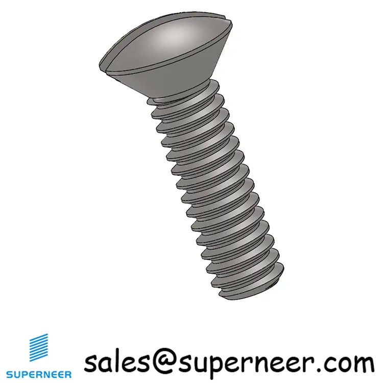 2-56 x 5/16" Oval Head Slotted Machine Screw SUS304 Stainless Steel Inox