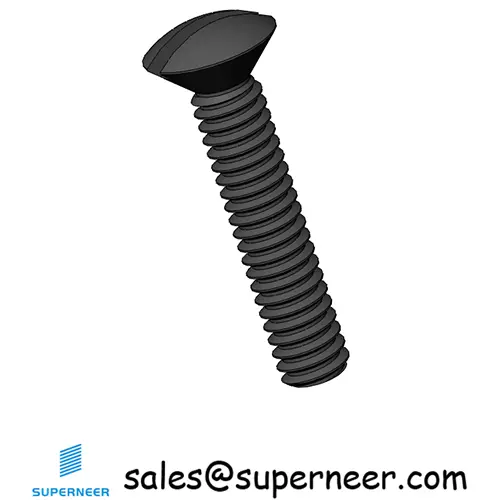 M2 x 10 mm Oval Head Slotted Machine Screw Steel Black DIN 964