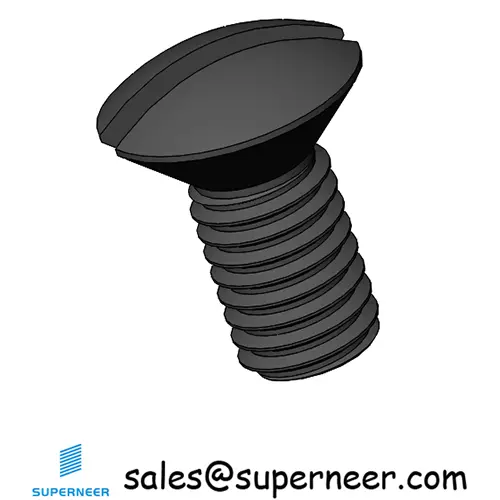 M5 x 10 mm Oval Head Slotted Machine Screw Steel Black DIN 964