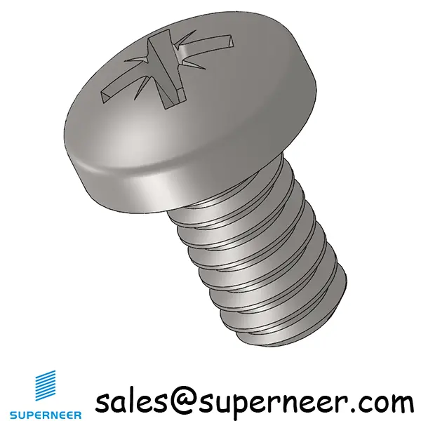 2-56 x 5/32" Pan Head Pozi Machine Screw SUS304 Stainless Steel Inox ANSI/ASME B18.6.3