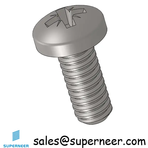 3-48 x 1/4" Pan Head Pozi Machine Screw SUS304 Stainless Steel Inox ANSI/ASME B18.6.3