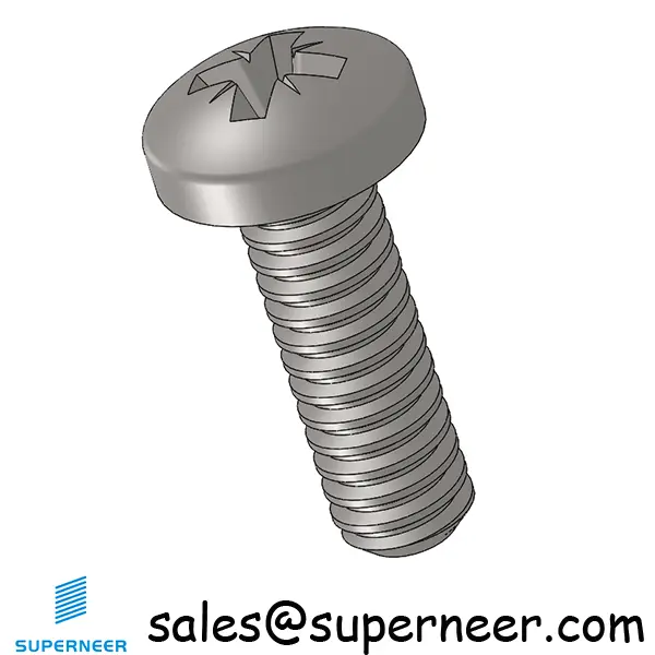 3-48 x 5/16" Pan Head Pozi Machine Screw SUS304 Stainless Steel Inox ANSI/ASME B18.6.3