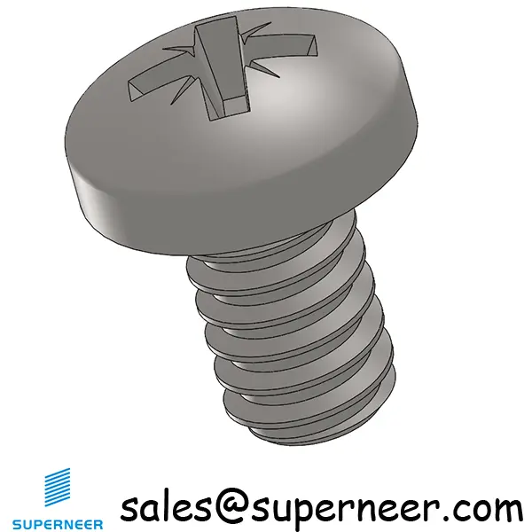 4-40 x 3/16" Pan Head Pozi Machine Screw SUS304 Stainless Steel Inox ANSI/ASME B18.6.3