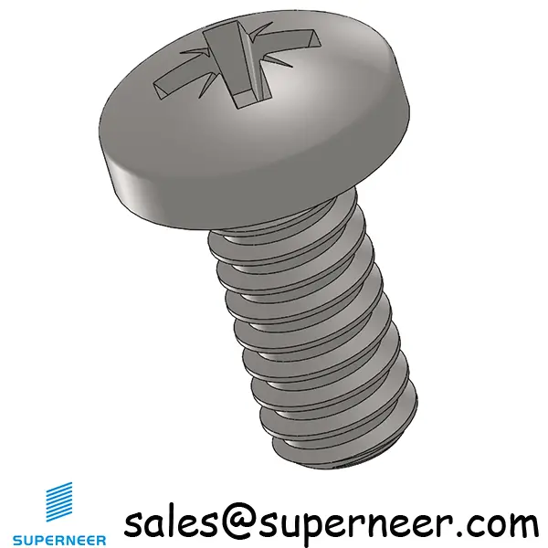 4-40 x 1/4" Pan Head Pozi Machine Screw SUS304 Stainless Steel Inox ANSI/ASME B18.6.3