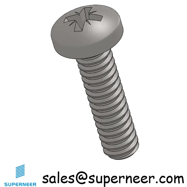 4-40 x 7/16" Pan Head Pozi Machine Screw  SUS304 Stainless Steel Inox  ANSI/ASME B18.6.3