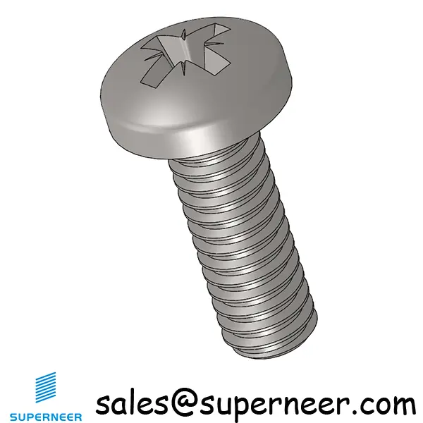 5-40 x 3/8" Pan Head Pozi Machine Screw SUS304 Stainless Steel Inox ANSI/ASME B18.6.3
