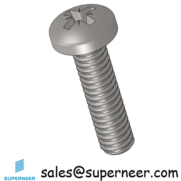 5-40 x 1/2" Pan Head Pozi Machine Screw SUS304 Stainless Steel Inox ANSI/ASME B18.6.3