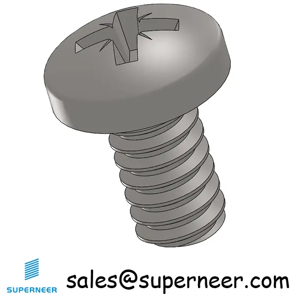 6-32 x 1/4" Pan Head Pozi Machine Screw SUS304 Stainless Steel Inox ANSI/ASME B18.6.3