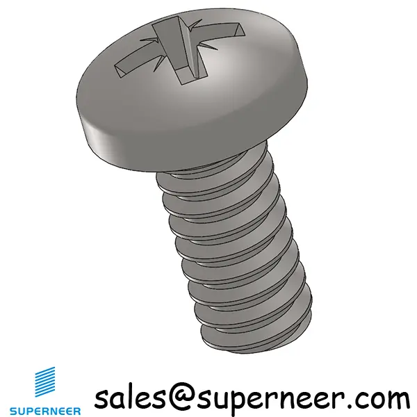 6-32 x 5/16" Pan Head Pozi Machine Screw SUS304 Stainless Steel Inox ANSI/ASME B18.6.3