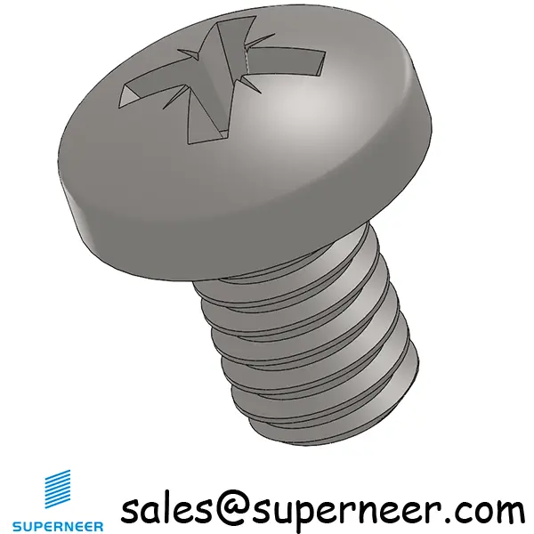 8-32 x 1/4" Pan Head Pozi Machine Screw SUS304 Stainless Steel Inox ANSI/ASME B18.6.3